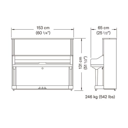 yamaha u1 dimension pianos parisot